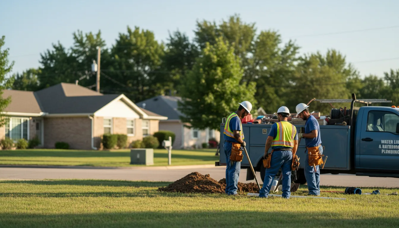 Residential water line and bathroom plumbing service in Northville, MI